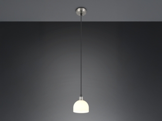 Pendelleuchte MOLLY mit Glas Lampenschirm Opalweiß, Ø 12cm