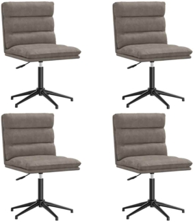 vidaXL Esszimmerstühle 4 Stk. Grau Kunstleder 3315677