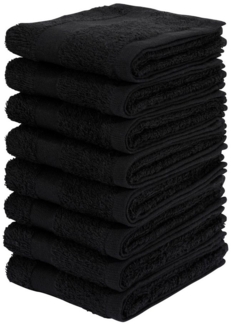 my home Gästehandtücher Vanessa, als Set und Serie erhältlich, 8 Gästehandtücher, 30x50cm, Walkfrottee (Set, 8-St), Handtücher mit Bordüre, 100% Baumwolle, einfarbig, weich