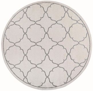 Sanat 'Berlin' Teppich, Höhe: 6 mm, In -und Outdoor geeignet, Creme, 120 cm (Rund)