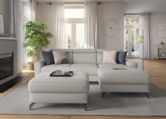 sit&more Ecksofa Scarlett L-Form, inklusive Kopfteilverstellung, wahlweise mit Bettfunktion, Bettkasten