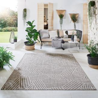 In- und Outdoorteppich Öland - Kristall, Farbe: Braun Beige, Größe: 200x290 cm
