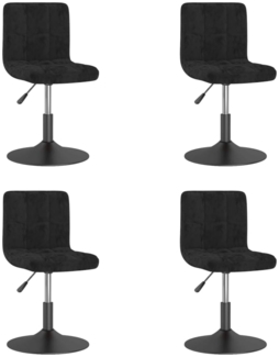 vidaXL Esszimmerstühle 4 Stk. Drehbar Schwarz Samt [3087478]