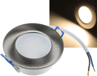 LED-Einbauleuchte "Flat-30 FR-R" 3000KØ85x30mm, 5W, 460lm, IP44, rund, poliert