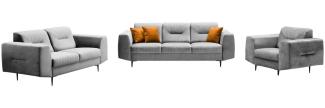 Beautysofa Polstergarnitur VENEZIA Die Lieferung beinhaltet Beiträge zur Wohnung, (Sessel + 2-Sitzer Sofa + 3-Sitzer Sofa im modernes Design), mit Metallbeine, Couchgarnituren aus Velours