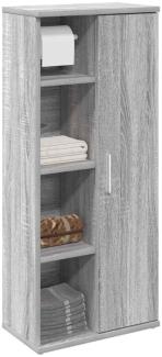 vidaXL Badezimmerschrank mit Rollenhalter Grau Sonoma 39x22x90 cm 858529