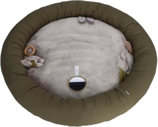 Sterntaler Baby Unisex Krabbeldecke Krabbeldecke Elefant Eddy rund - Schlafteppich, Musselindecke, Spieldecke - rosa