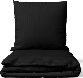 Leonado Vicenti Bettwäsche Luxuriöses Satin Set Damast, Satin, 4 teilig, elegantes Streifen Design, 100% Baumwolle, mit Reißverschluss