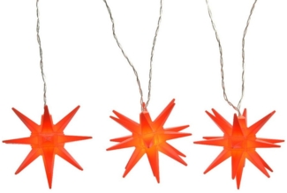 MARELIDA LED-Lichterkette LED Lichterkette 3D Sterne Deko außen Balkon 5 Mini Sterne, 5-flammig