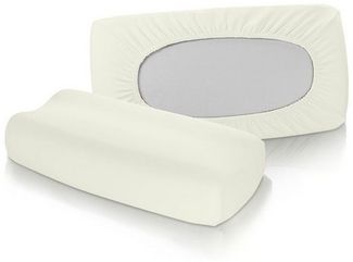 Fleuresse Vital-Comfort Jersey-Bezug für Nackenstützkissen wollweiß