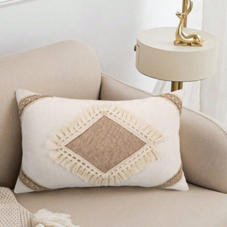 BYSURE Kissenbezug, (2 Stück), Kissenbezug mit Baumwollquaste