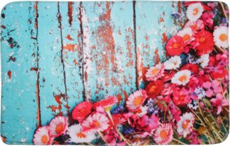 Sanilo Badematte Spring, 50x80 cm, sehr weich, rutschfest, waschbar und schnelltrocknend, 100% Polyester