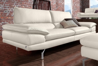 CALIA ITALIA 3-Sitzer Dave, italienisches Designsofa, mit erstklassigem Sitzkomfort, in zwei Lederqualitäten und toller Detailverarbeitung