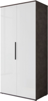 INOSIGN Kleiderschrank LAGOS Wäscheschrank, Garderobe, schwarze Griffe, Made in Europe Moderner Drehtürenschrank, FSC-zertifiziert, Schlafzimmerschrank