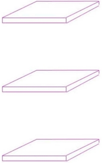 K-Möbel Hängevitrine Glasboden Hängevitrine 3er Set (3-St, inkl Bodenträger) Erweiterungsset