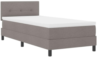 vidaXL Boxspringbett mit Matratze mit Matratze Taupe 80x200 cm Stoff 3338647