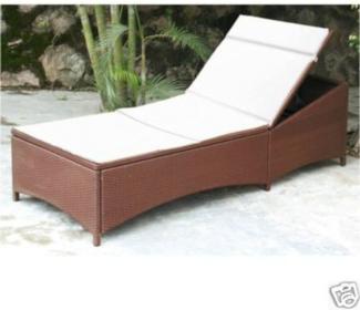 Rattan Liege Gartenliege Sonnenliege Liegestuhl br. 2e5