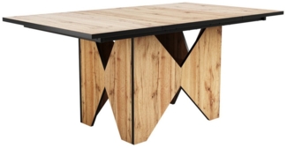 Tongtong Küchentisch moderner Küchen-Esstisch aus Holz, Bistrotisch, nicht abnehmbar (1 Tisch), Tisch für 4-6 Personen, Holzfarbe Braun 138.5*80*75cm