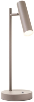 casa NOVA LED Tischleuchte Tischlampe FOX, H 47 cm, Sandfarben, Metall, Anpassung der Farbtemperatur, Dimmfunktion, Memoryfunktion, LED fest integriert, Extra-Warmweiß, Neutralweiß, schwenkbarer Lampenschirm