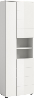 welltime Hochschrank Biel, 190 cm, 3 Türen, 2 offene Fächer (1-St) Türanschlag wechselbar, modernes Design, Badschrank, Unterschrank, Bad