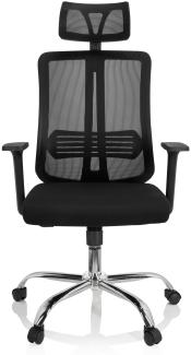 hjh OFFICE Home Office Bürostuhl ZH 200 Stoff/Netzstoff Schwarz