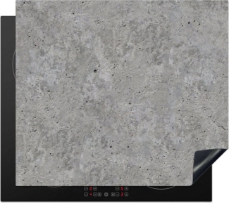 MuchoWow Herd-Abdeckplatte Beton - Schiefer - Grau - Betonoptik, Vinyl, (1 tlg), Cerankochfeld Abdeckung, Herd Abdeckplatten Vinyl, 58x59 cm