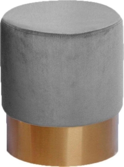 Kayoom Hocker Nano 110, Hocker in stilvollem Design, runde Form, mit Fuß aus Metall (1 St), Golz Akzente, mit pflegeleichtem Stoffbezug, runde Form