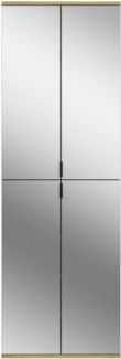 INOSIGN Garderoben-Set Trondheim, 91 cm, best. aus 2 Schränken, 6 Spiegeltüren, 15 Fächer, (Set, 2-St), inkl. ausziehbarer Kleiderstange, Garderobenschrank, Kleiderschrank