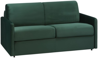 Schlafsofa 2-Sitzer Samt CALIFE - Tannengrün - Liegefläche: 120 cm - Matratzenhöhe: 22 cm