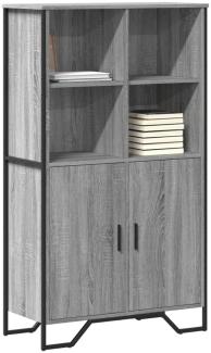 vidaXL Highboard Grau Sonoma 79,5x35,5x137,5 cm Holzwerkstoff 3295310