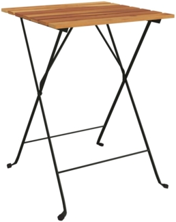 vidaXL Bistrotisch Klappbar 55x54x71 cm Massivholz Teak und Stahl 319978