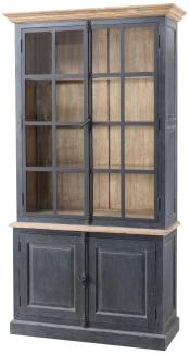 Dekoria Vitrine Gordes 110x46x230 old black & natural