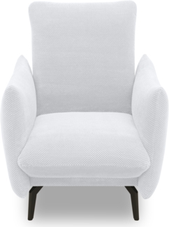 DOMO. collection Sessel 700 003, Polstersessel, Rechteckig, Füße mit Filzgleitern, Armsessel, Polstergarnitur, 85 x 95 x 102 cm (BxTxH), silber