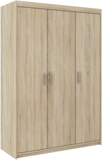 AX LIVING Storicos 3D 3 türig Kleiderschrank Eiche Sonoma 133 cm breit