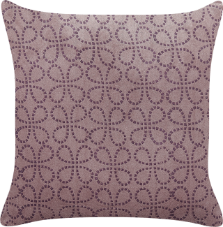 Dekokissen LARKSPUR Baumwolle 45 x 45 cm Geometrisches Muster Blockdruck Rosa