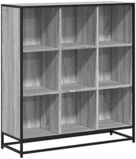 vidaXL Bücherregal Grau Sonoma 97,5x33x107,5 Holzwerkstoff und Metall 3300863