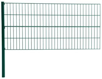 Doppelstabmattenzaun Erweiterung Gitterzaun 80cm RAL6005 Drahtgitter Gartenzaun