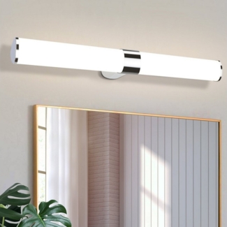 ZMH Spiegelleuchte Bad Spiegellampe - Modern 40/60CM Chrom Schlafzimmer IP44, Augenschutz, LED fest integriert, 4000k, Neutralweiß 4000K Feuchtraumleuchte Modern