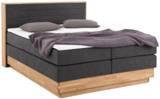 Home affaire Boxspringbett Cavan, Eiche, inkl. Bettkasten & Topper, verschiedene Härtegrade (auch H4)