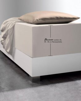 fleuresse Spannbettlaken Comfort XL-Jerseyspannlaken, 96% Baumwolle, 4% Elastan, Gummizug: rundum, für Matratzen bis 40cm sowie Wasserbetten und Boxspringbetten geeignet