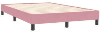 vidaXL Bettgestell ohne Matratze Rosa 120x210 cm Samt 4101354
