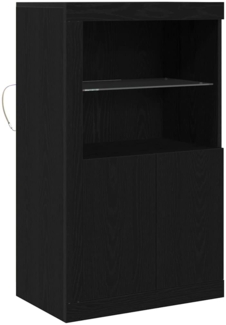 vidaXL Beistellschrank Schwarze Eiche 60,5 x 37 x 100 cm Holzwerkstoff 863017