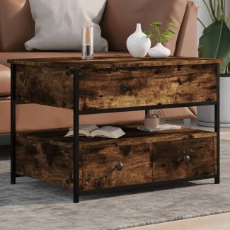 vidaXL Couchtisch Räuchereiche 70x50x50 cm Holzwerkstoff und Metall 845383