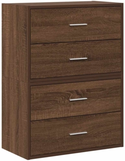 vidaXL Schränke mit 2 Schubladen 2 Stk. Braun Eichen-Optik 60x31x40 cm 858834