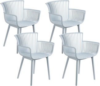Gartenstuhl 4er Set PESARO Hellblau