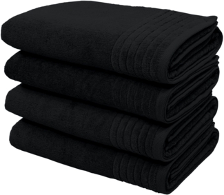 my home Duschtücher Sanremo Premium, Premium Handtücher, 600 gr/m², 70x140cm, Frottier (Set, 4-St), mit Bordüre, flauschig und weich, dicke Qualität, 5 Jahre Garantie