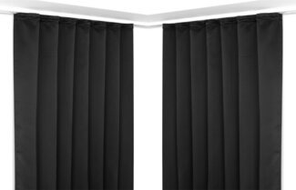 Beautex Verdunkelungsvorhang 2er Set Verdunkelungsgardine mit U-Band, Blackout Vorhang abdunkelnd (2 St), Kräuselband, verdunkelnd