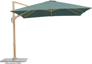 Schneider Schirme Ampelschirm »Rhodos Twist Loft«, LxB: 300x300 cm, 300x300 cm, flexibler Ampelschirm in moderner Leinenstruktur