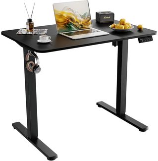 Elektrischer Höhenverstellbarer Büroschreibtisch 110x60cm Schwarz