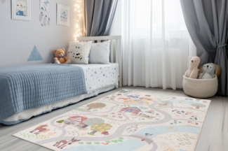 Obsession Kinderteppich Magic Kids ML 108, rechteckig, Höhe: 8 mm, Spielteppich, Motiv Straße, waschbar, Kinderzimmer
